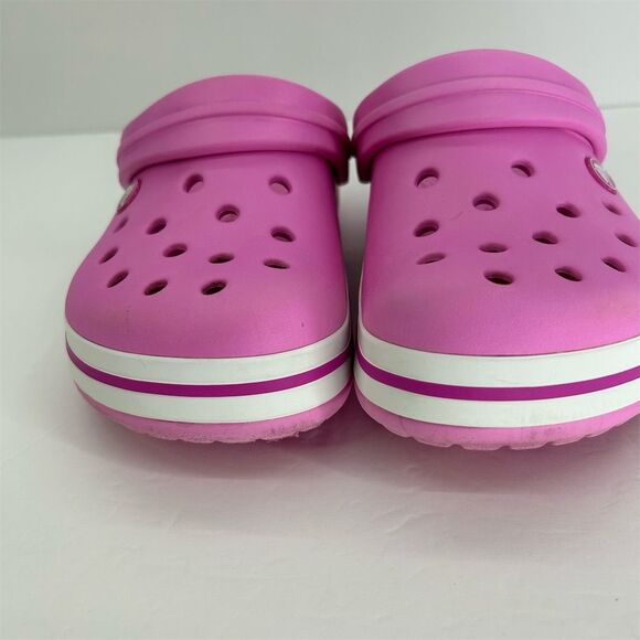 Crocs Crocband Girls Size 3 Pink Clogs Sandals Casual Shoes - Picture 3 of 11